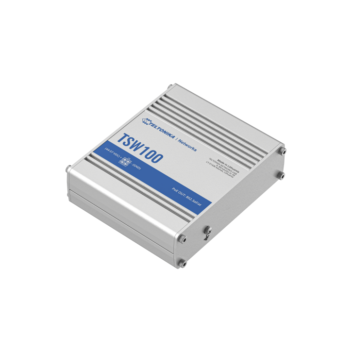 Teltonika TSW100 - INDUSTRIAL POE+ ETHERNET SWITCH Teltonika TSW100 - INDUSTRIAL POE+ ETHERNET SWITCH