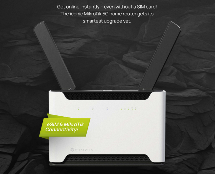 MikroTik S53UG+5HaxD2HaxD-TC&R650E-EU - Chateau 5G ax R17