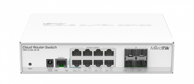 Bộ chuyển mạch Switch CRS112-8G-4S-IN | Maitel