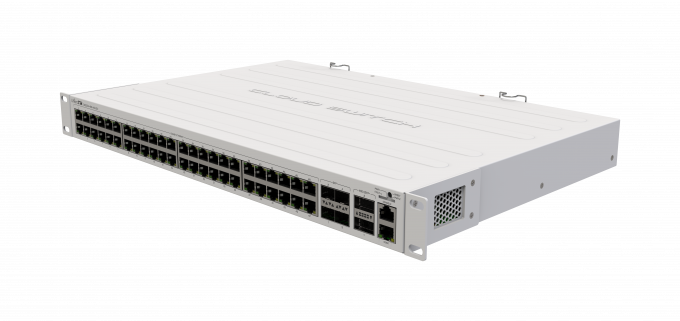 MikroTik CRS354-48P-4S+2Q+RM Switch has 48 x 1G RJ45 Ports and 4 x 10G SFP Ports for Extremely Fast Fiber Connections or Linking with Other 40 Gbps Devices Ports 2 x 40G QSFP